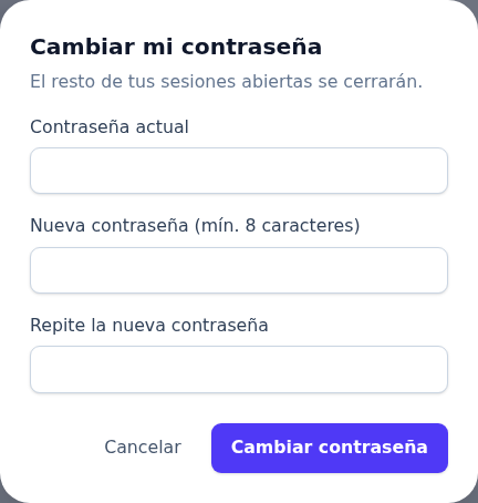 Cambiar mi contraseña